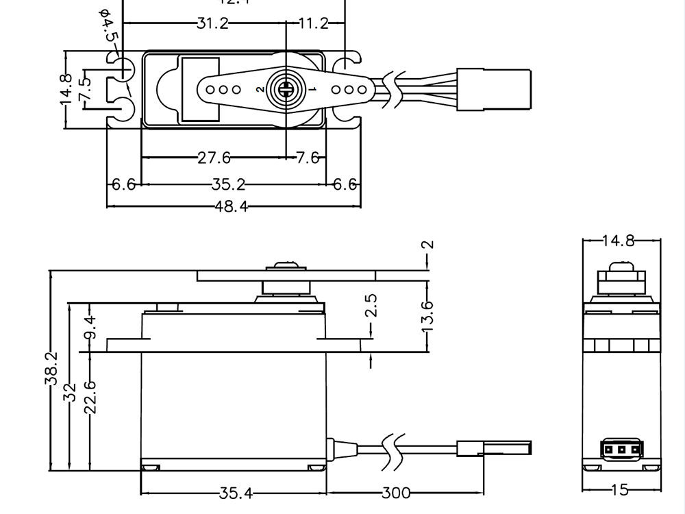 Hitec Servo MD250MW, #1-00707