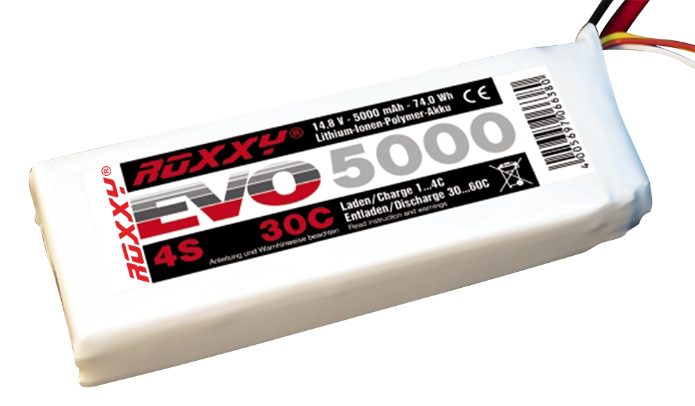 ROXXY EVO LiPo 4-5000 30C m/w BID-Chip; 74 Wh | # 316638