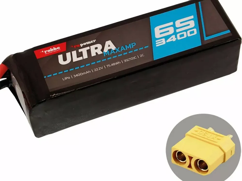 Robbe Modellsport RO-POWER ULTRA MAXAMP 3400MAH 22,2 VOLT 6S 35(70)C LIPO AKKU | # 7368