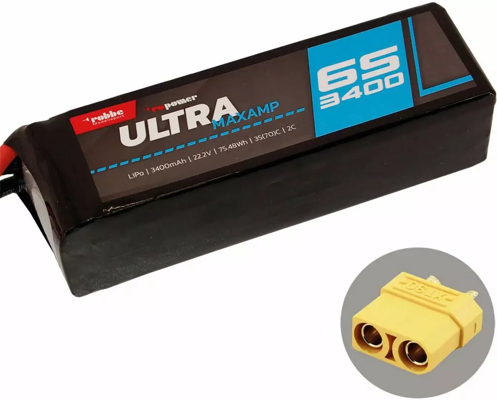 Robbe Modellsport RO-POWER ULTRA MAXAMP 3400MAH 22,2 VOLT 6S 35(70)C LIPO AKKU | # 7368