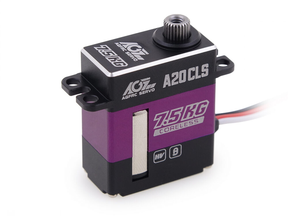 AGF-RC Servo A20CLS – Kraftvolles 12mm Mini Servo, HV-fähig, 7,5kg Stellkraft, Metallgetriebe für RC Autos, Flugzeuge & Helikopter