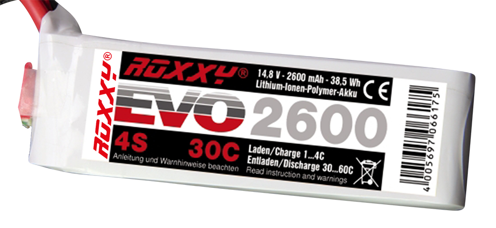 ROXXY EVO LiPo 4-2600 30C m/w BID-Chip; 38,5Wh | # 316617