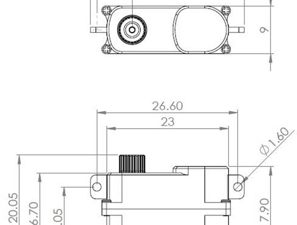 MKS DS75K-R Digital Servo liegende Montage, #S0015010