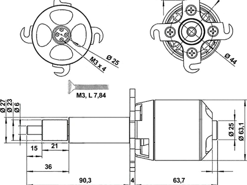 Robbe Modellsport RO-POWER TORQUE LS 6330/15 Brushless Motor 280 K/V | # 5836