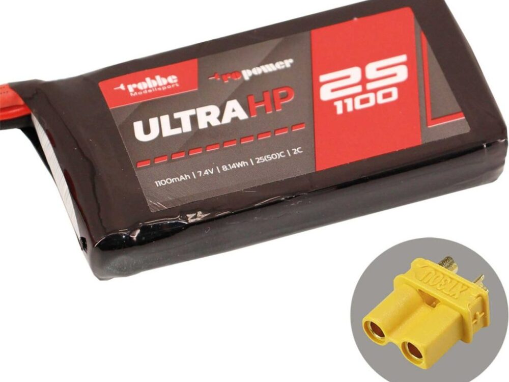 Robbe Modellsport RO-POWER ULTRA HP 1100MAH 7,4 VOLT 2S 25(50)C LIPO AKKU | # 7329