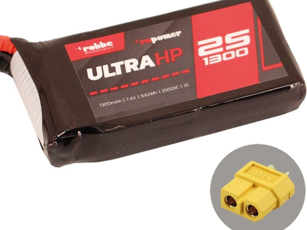 Robbe Modellsport RO-POWER ULTRA HP 1300MAH 7,4 VOLT 2S 25(50)C LIPO AKKU | # 7332