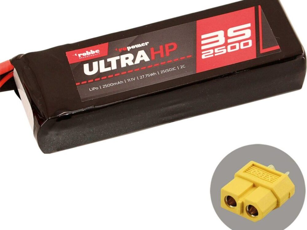 Robbe Modellsport RO-POWER ULTRA HP 2500MAH 11,1 VOLT 3S 25(50)C LIPO AKKU | # 7339