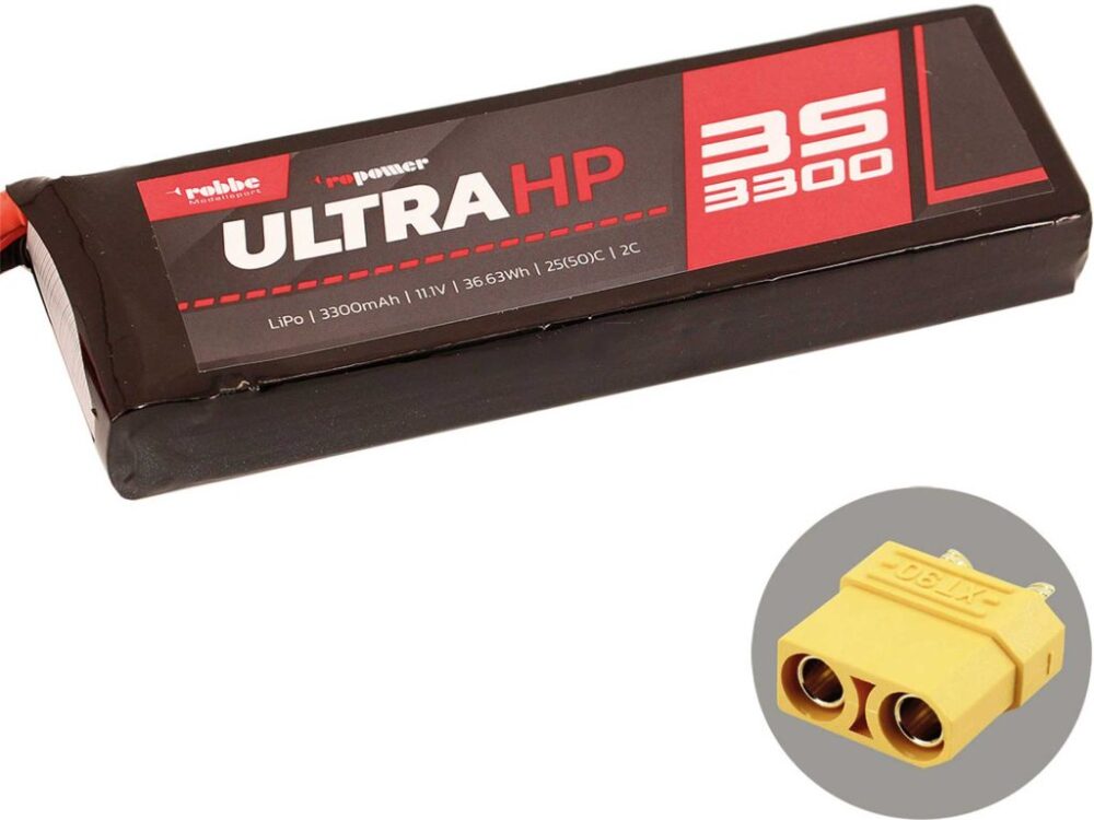 Robbe Modellsport RO-POWER ULTRA HP 3300MAH 11,1 VOLT 3S 25(50)C LIPO AKKU | # 7341