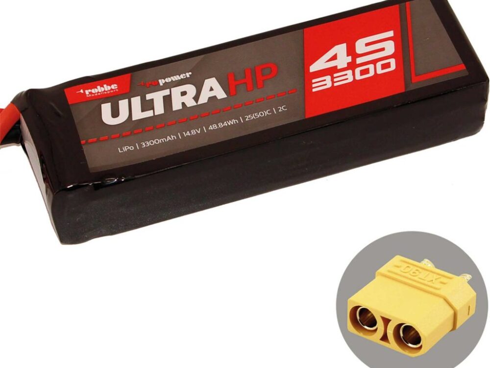 Robbe Modellsport RO-POWER ULTRA HP 3300MAH 14,8 VOLT 4S 25(50)C LIPO AKKU | # 7342