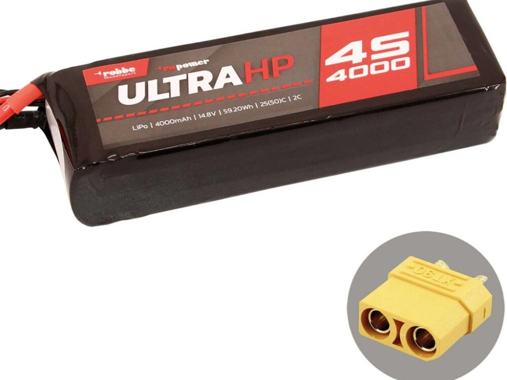 Robbe Modellsport RO-POWER ULTRA HP 4000MAH 14,8 VOLT 4S 25(50)C LIPO AKKU | # 7345