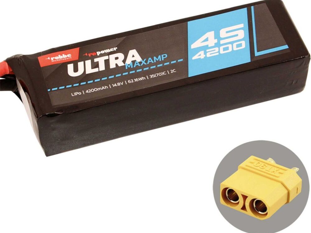 Robbe Modellsport RO-POWER ULTRA MAXAMP 4200MAH 14,8 VOLT 4S 35(70)C LIPO AKKU | # 7370