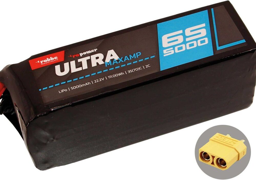 Robbe Modellsport RO-POWER ULTRA MAXAMP 5000MAH 22,2 VOLT 6S 35(70)C LIPO AKKU XT-90 | # 7374