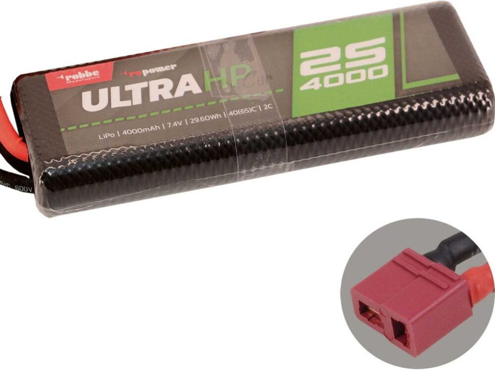 Robbe Modellsport RO-POWER ULTRA HP CAR 4000MAH 7,4 VOLT 2S 40(65)C LIPO AKKU | # 7382