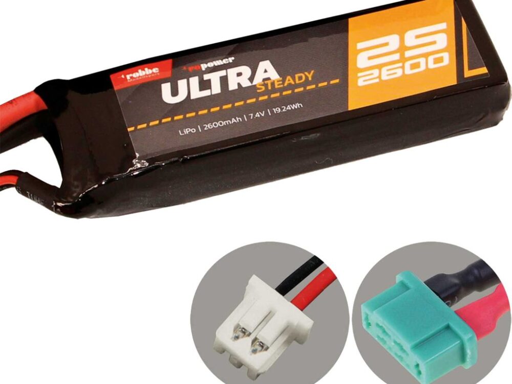 Robbe Modellsport RO-POWER ULTRA STEADY 2600MAH 7,4 VOLT EMPFÄNGER AKKU 2S MPX | # 7386