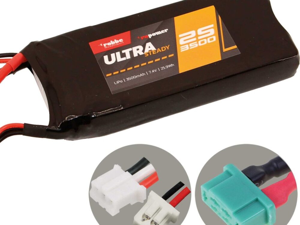 Robbe Modellsport RO-POWER ULTRA STEADY 3500MAH 7,4 VOLT EMPFÄNGER AKKU 2S MPX/MOLEX 1.25/UMX 2S | # 7387