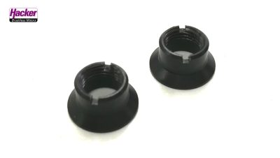 Ziermutter schwarz für DS-24 Frontpanel (2 Stück) | # 80001901