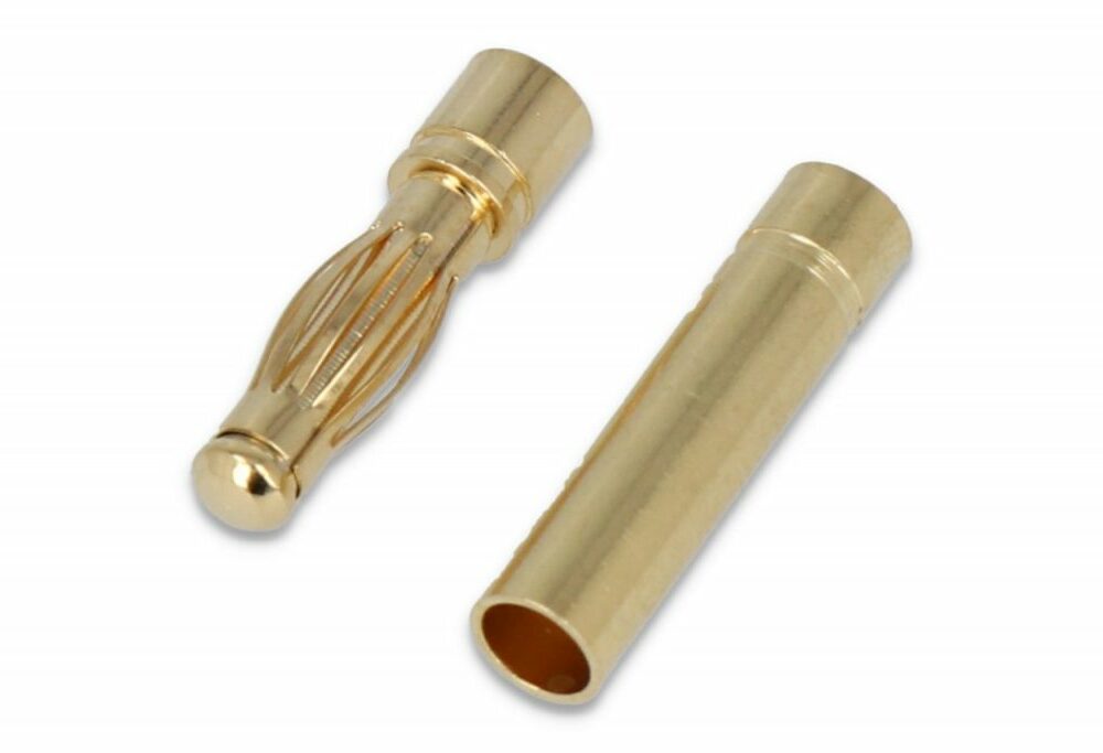SLS 1 Paar Goldkontakt 4mm Lamelle | # SLS G 4,0 B/S