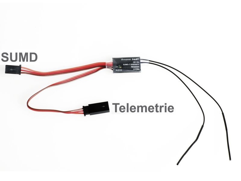 GRAUPNER GR-12L SUMD+T 2 Antennen 2.4 GHz Empfänger | # S1051