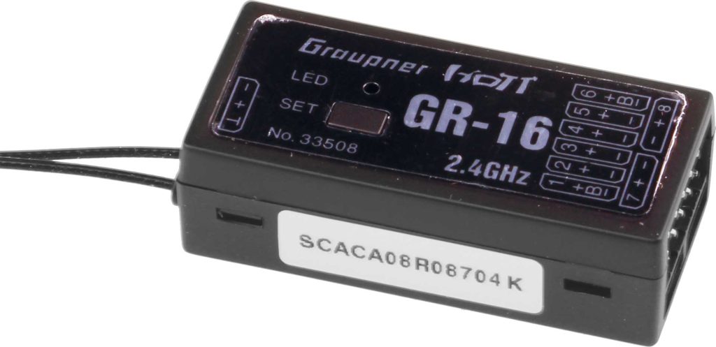 GRAUPNER GR-16 2.4GHZ HOTT 8K EMPFÄNGER #33508