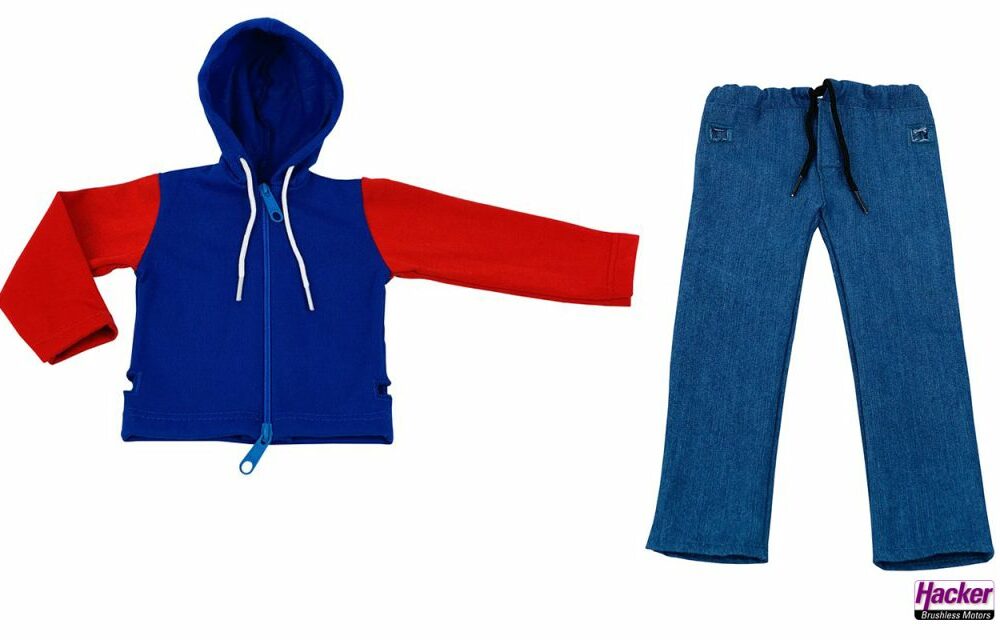 Para-RC Hoody blauer body, rote Arme mit Jeans 1:3, #67108033