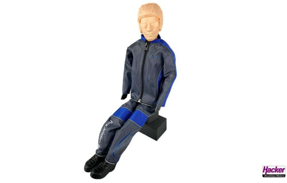 Para-RC Pilot Noah 1:3 Zweiteiler blau/grau, GFK-Arme, unlackierter Kopf, #67108045