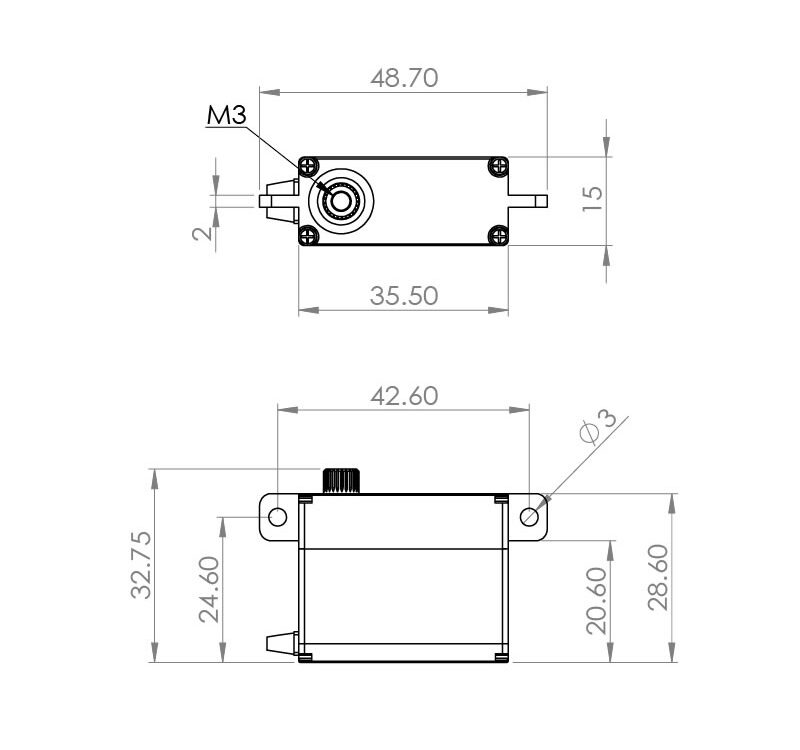 MKS HV747R HV Digital Servo liegende Montage, #S0022011