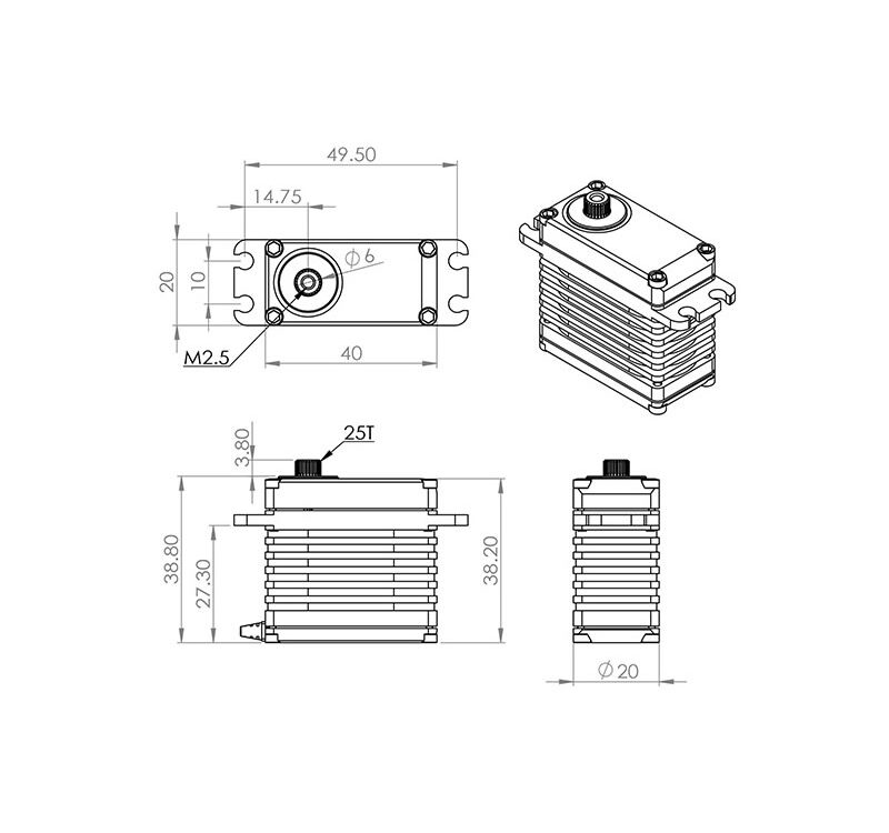 MKS HBL575 HV Digital Servo brushless X6 Serie, #S0026001