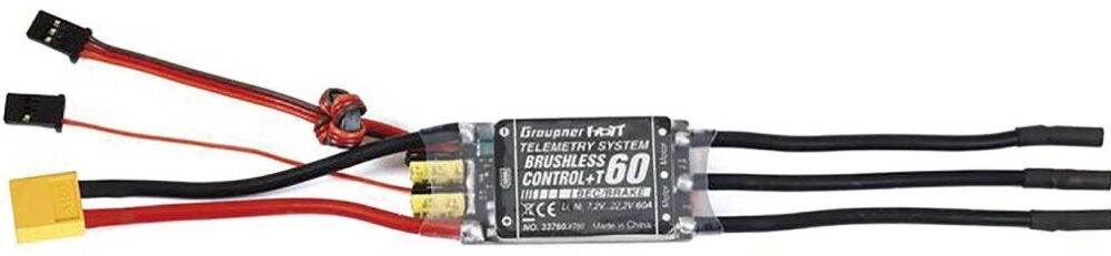 GRAUPNER BRUSHLESS CONTROL+ T 60 BEC G2 XT-60 REGLER | # 33760.XT60