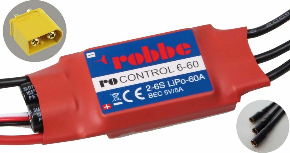 Robbe Modellsport RO-CONTROL 6-60 2-6S -60(80)A 5V/5A SWITCH BEC Regler | # 8711