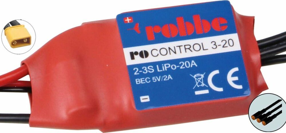 Robbe Modellsport RO-CONTROL 3-20 2-3S -20(25)A 5V/2A BEC Regler | # 8714