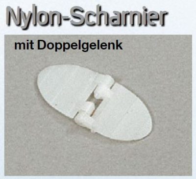 Nylon Scharnier mit Doppelgelenkanschlag 10 Stück | # 1013165