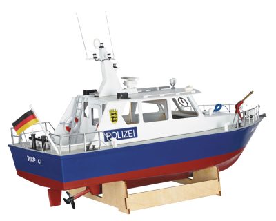 HE 4 Polizeiboot Baukasten Maßstab 1:20 Länge 760 mm Breite 195 mm | # 20330