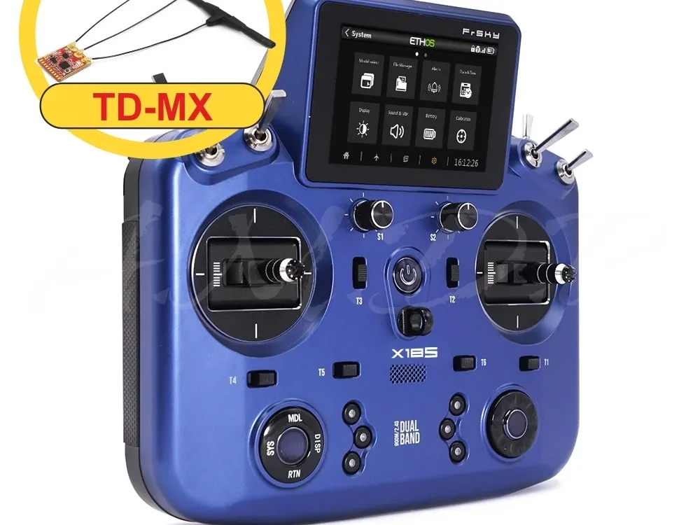 TANDEM X18S EU/LBT FrSky Senderset Blau 2,4Ghz Akku, EVA-Bag + TD-MX | # 2208.020SET2