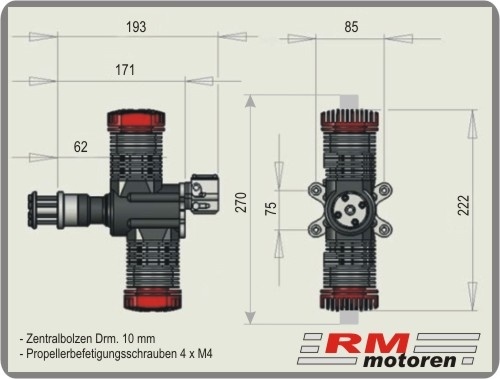 ROTO RM70V2 – Benzin-Boxermotor | # 2330.000