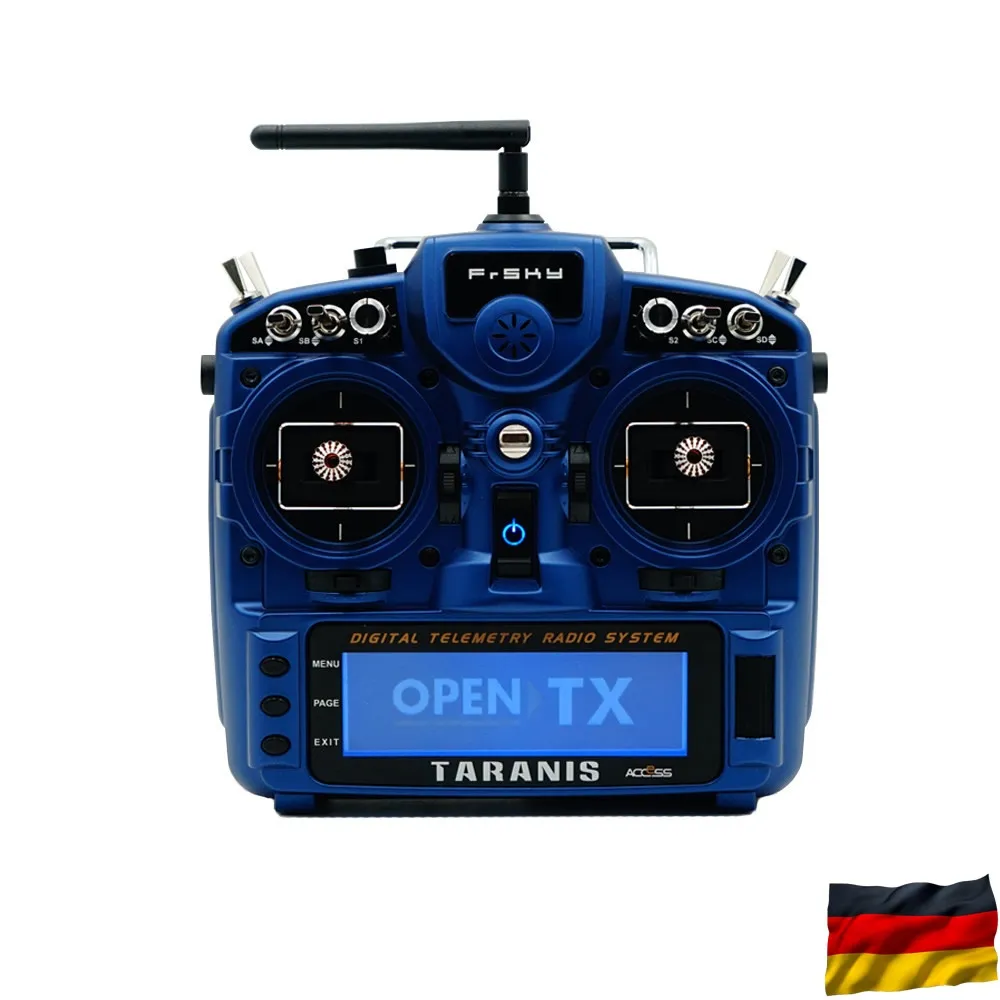 TARANIS X9D plus 2019 SE EU/LBT FrSky Senderset Night Blue mit SD-Karte/EVA-Bag, ohne Akku, dt. Menüf./Sprache 2,4Ghz | # 2206.026
