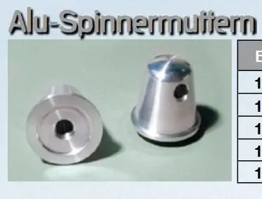 Alu-Spinnermutter Ø 34mm | M 10 x 1 Außen-Ø 34mm | 40.30 g  | # 1024540