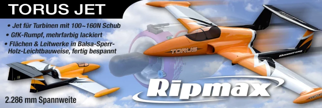 Ripmax Boomerang Torus (Sport) Leistungsstarker Sport Jet für Turbinen mit 110 ~ 160 N Schub | # A-BJ005-S