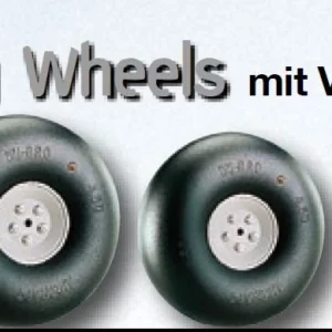 Big Wheels  mit Ventil | 2 Stück | Dubro 500 RV | Außen-Ø 127 mm | Achs-Ø 4 mm | Reifenbreite 50 mm | Felgenbreite 40 mm | 235 g | # 1026160