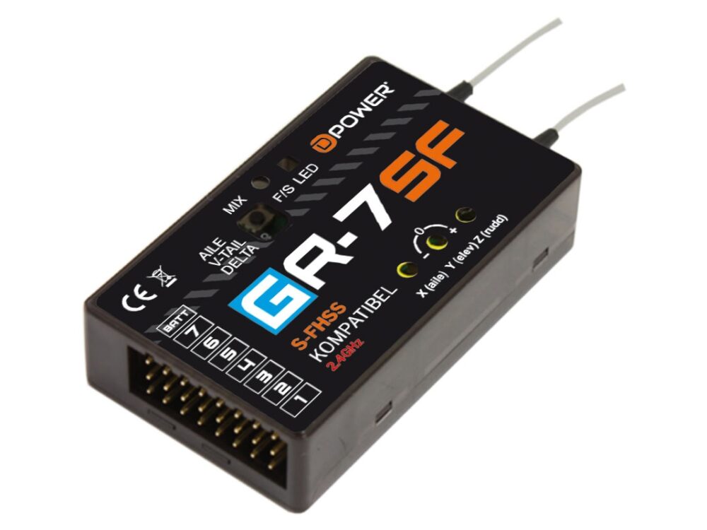 D-Power GR-7SF 2.4GHz Empfänger mit 3X Gyro | # GR7SF