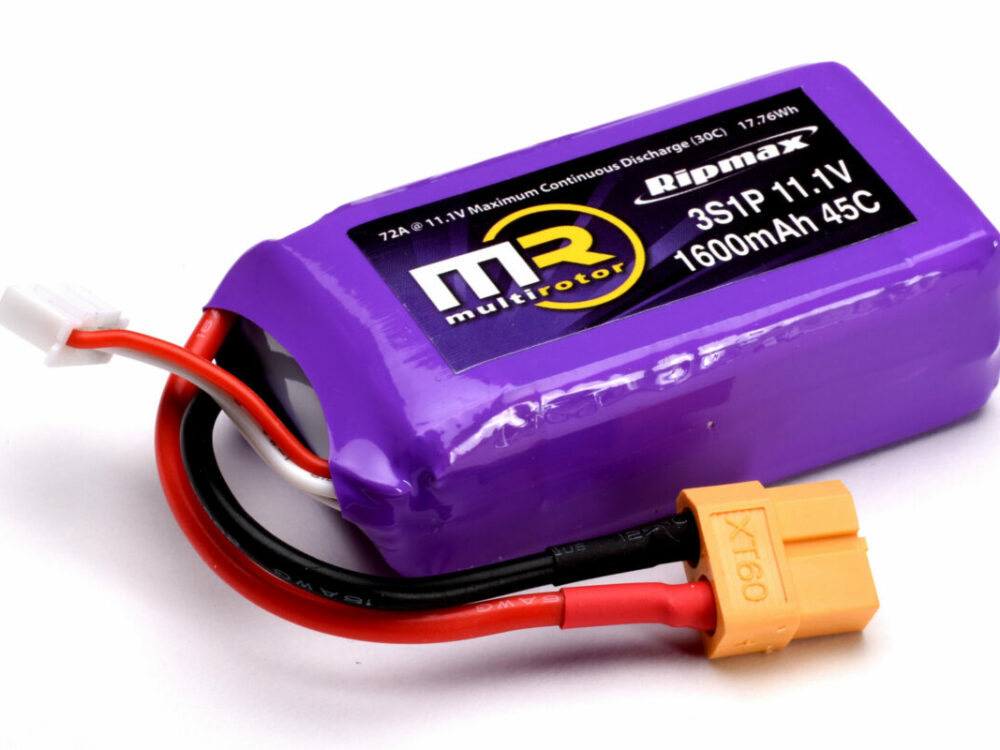 MR 3S 1600mAh 45C Li-Po w/XT60 | # O-MR3S1P160045A