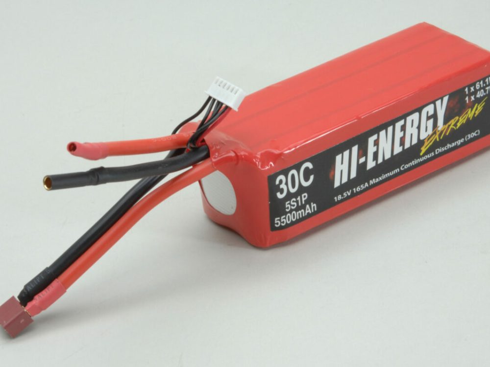 Hi-Energy 5S 5500mAh 30C Li-Po | # O-HE5S1P550030A