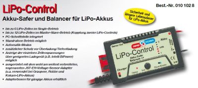 LiPo-Control | Akku-Safer und Balancer für LiPo-Akkus | # 0101028
