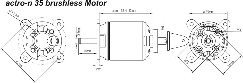 Brushless Motor actro-n 35-4-1100 | # 700310