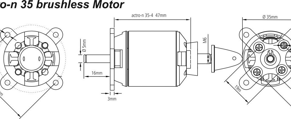 Brushless Motor actro-n 35-4-1100 | # 700310