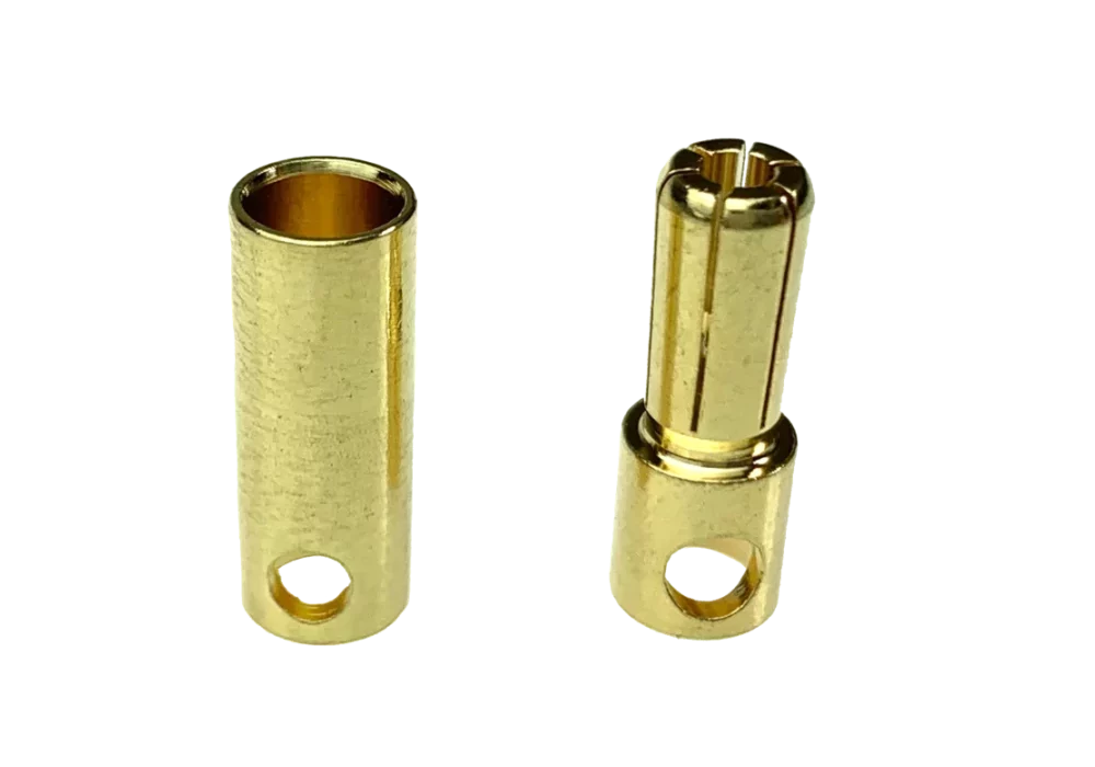 5 Paar 5,5mm Goldkontaktstecker | # GC5.5