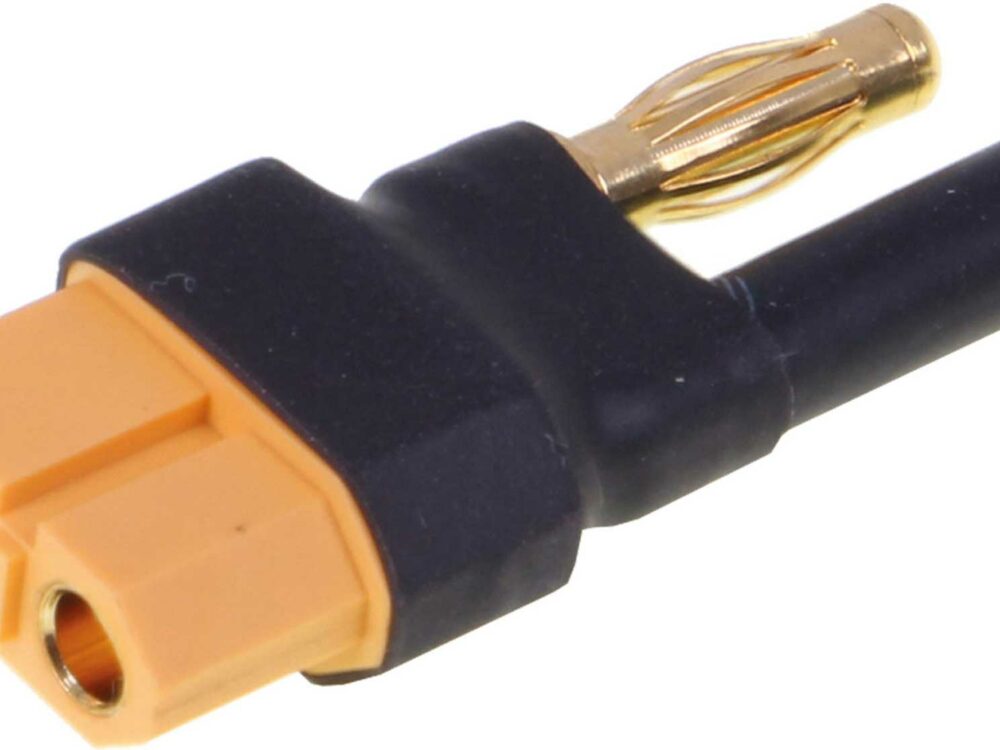 Robbe Modellsport ADAPTER XT-60 BUCHSE AUF 4MM GOLDKONTAKT STECKSYSTEM (BUCHSE = SCHWARZ) 1STK. | # 46059