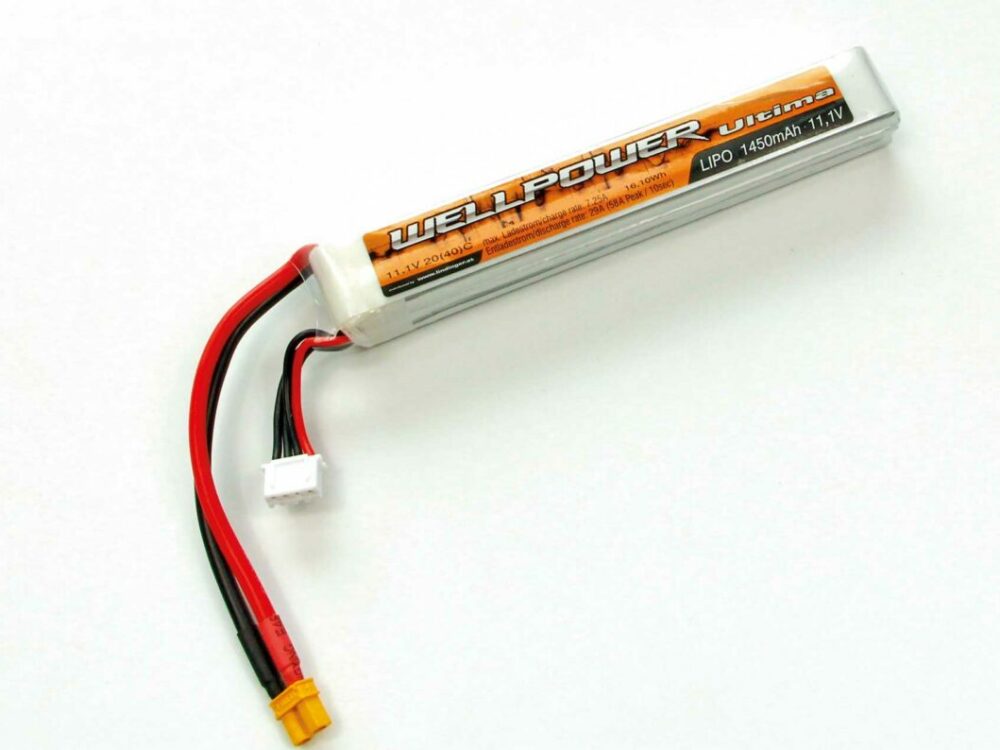 WELLPOWER Lipo Akku ULTIMA 1450 mAh / 11,1 Volt 3S "SLIM" 20/40C XT-30 | # 9787518