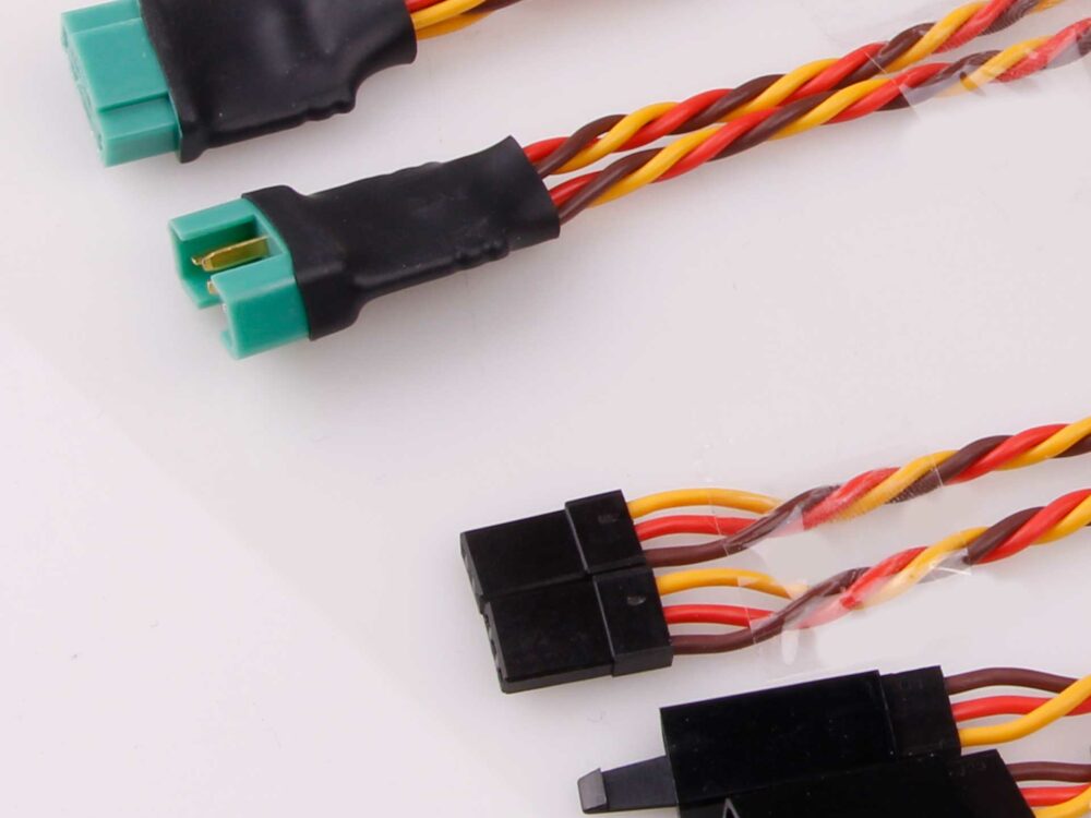 Robbe Modellsport Kabelsatz für 2 Servos MPX Hochstrom Stecker System auf Graupner/UNI 300mm 22AWG/0,32²mm 1 Satz | # 46310
