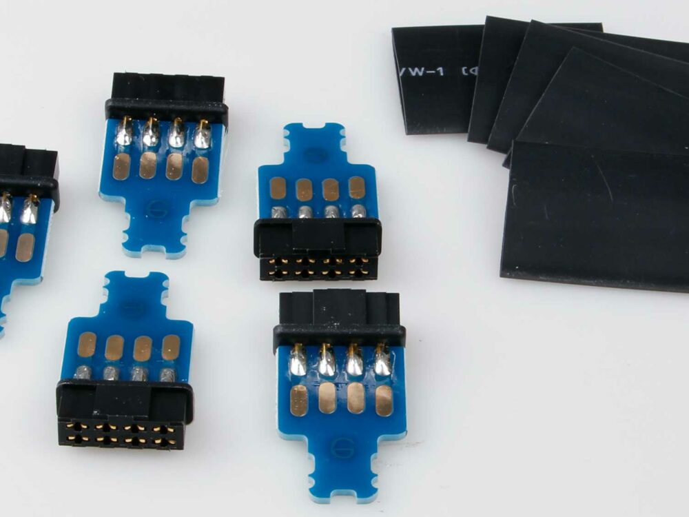 Robbe Modellsport Lötplatine 8-pin MPX Hochstrom Stecker System mit Buchse (Kontakt = Buchse) 5 Stück | # 46312