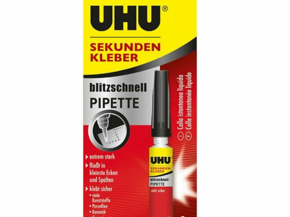 UHU sekundenkl. blitzschnell Pipette 3g | # 45570